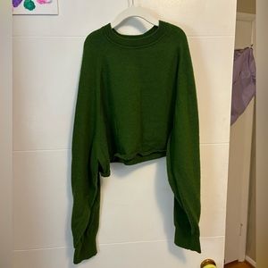 Zara green cropped sweater